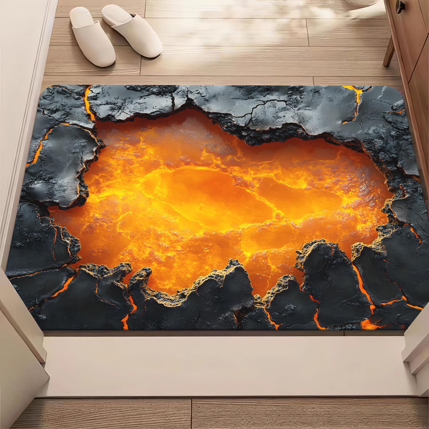 Volcanic Lava 3D Illusion Rectangular Rug, Creative Magma Pattern Floor Mat, Non-Slip Washable Carpet for Living Room & Yoga 40x60cm
Volcanic Lava 3D Illusion Rectangular Rug, Creative Magma Pattern Floor Mat, Non-Slip Washable Carpet for Living Room & Yoga 40x60cm