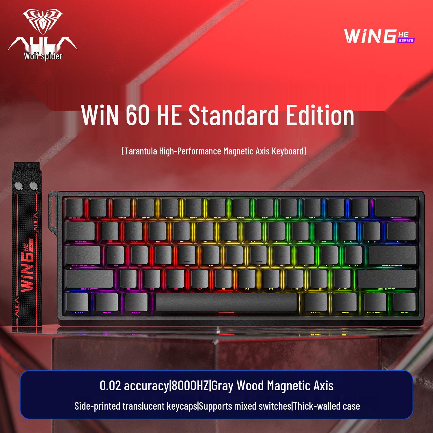 AULA Tarantula WIN60/68HE Magnetic Axis Mechanical Keyboard for Esports, Customizable for FPS & VALORANT.
AULA Tarantula WIN60/68HE Magnetic Axis Mechanical Keyboard for Esports, Customizable for FPS & VALORANT.