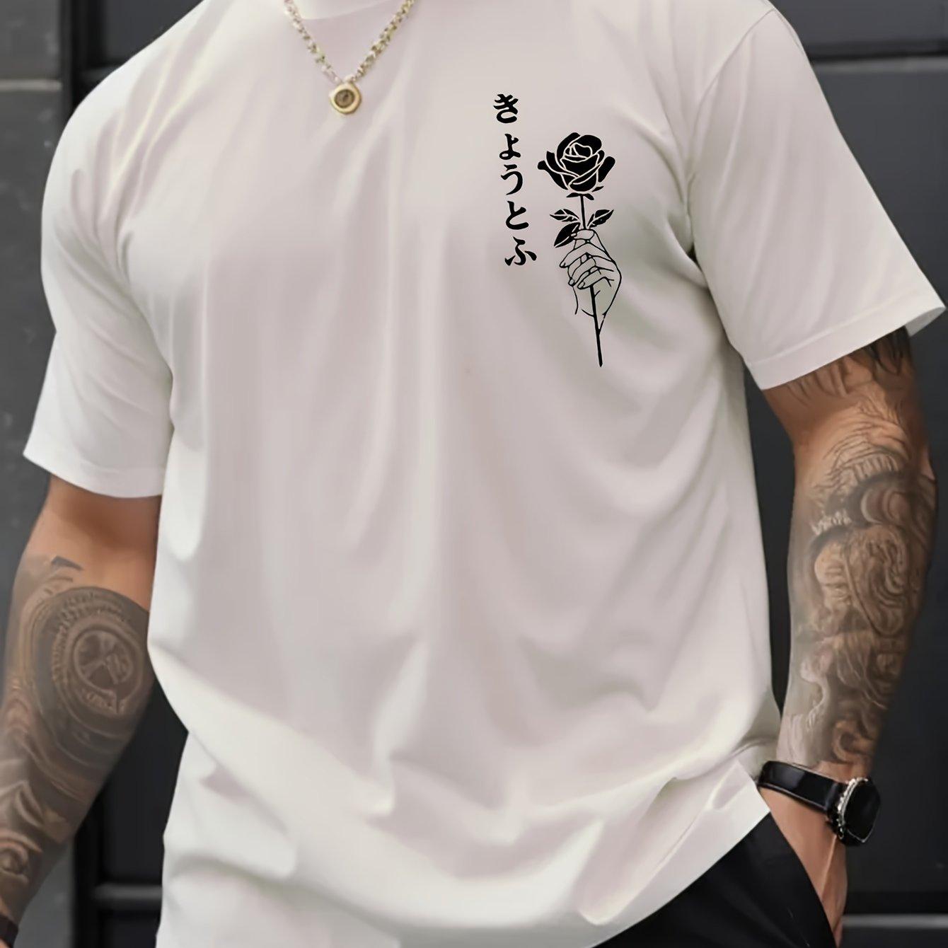 Summer 100 Cotton Mens Tshirt with Rose Pattern Print Casual Street Wear Loose Fit Round Neckline Short Sleeves 3XL
Summer 100 Cotton Mens Tshirt with Rose Pattern Print Casual Street Wear Loose Fit Round Neckline Short Sleeves 3XL