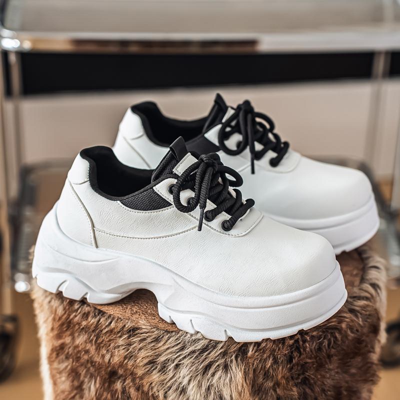 New Dad Men Thick soled Derby Matte British Style Round Head Heightening Muffin Leather All Black Sports 38
New Dad Men Thick soled Derby Matte British Style Round Head Heightening Muffin Leather All Black Sports 38