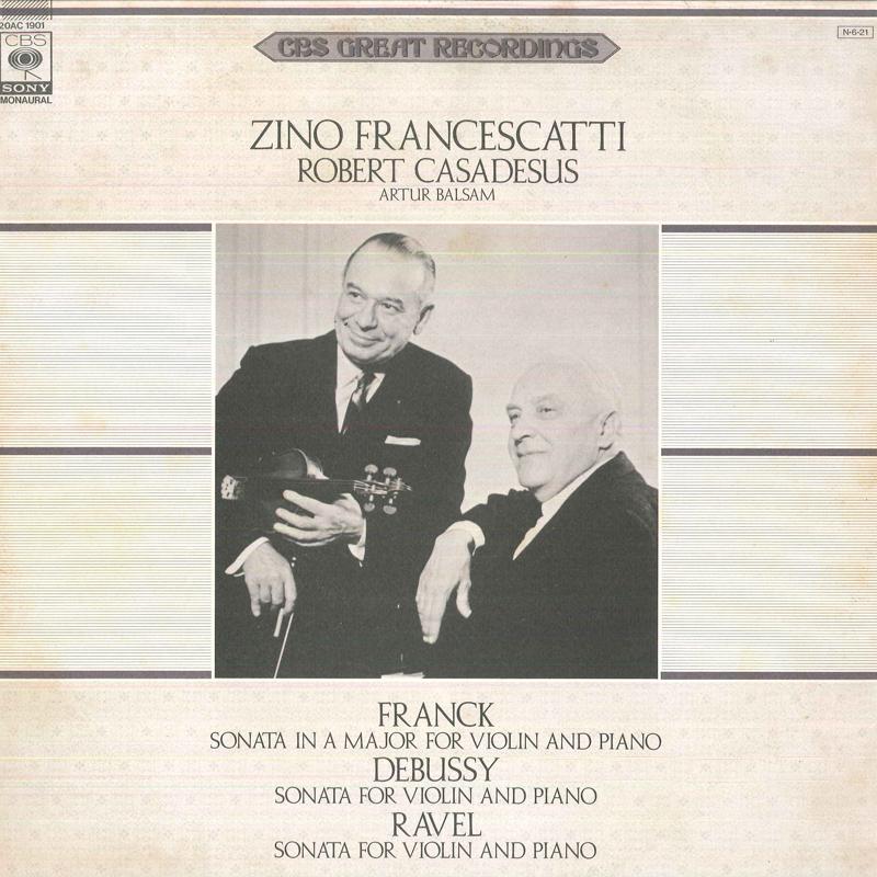 LP Record ZINO FRANCESCATTI/ROBERT CASADESUS, - Frank/Sonata In A Major For Violin 20AC1901 CBSSONY 1984 Japan Obi Classical
LP Record ZINO FRANCESCATTI/ROBERT CASADESUS, - Frank/Sonata In A Major For Violin 20AC1901 CBSSONY 1984 Japan Obi Classical