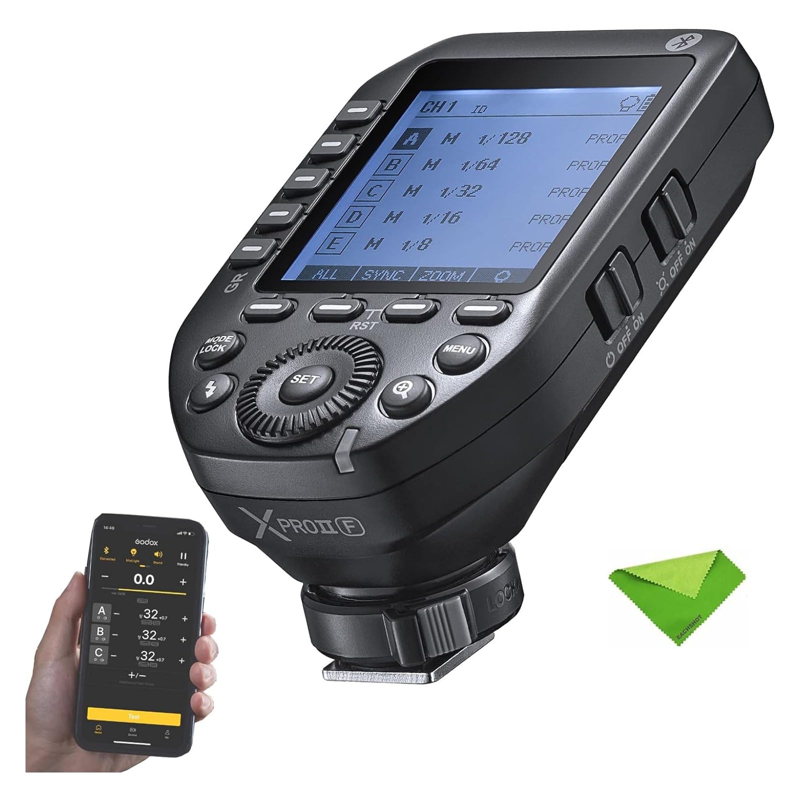 Передатчик Godox, беспроводной передатчик TTL, HSS, Bluetooth-соединение, умный и портативный большой экран для Fujifilm XProII-F Trigger, 2.4G 1/8000S
Передатчик Godox, беспроводной передатчик TTL, HSS, Bluetooth-соединение, умный и портативный большой экран для Fujifilm XProII-F Trigger, 2.4G 1/8000S