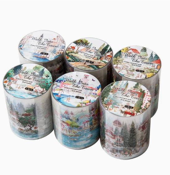 6pcs/1lot Decorative Adhesive Tapes Paper Entering the small town Tapes DIY Paper Scrapbooking Japanese Stickers
6pcs/1lot Decorative Adhesive Tapes Paper Entering the small town Tapes DIY Paper Scrapbooking Japanese Stickers