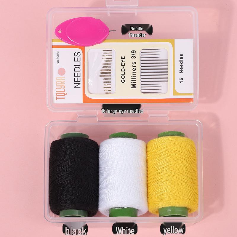 Household Sewing and Mending Kit: Black & White Threads with Needles
Household Sewing and Mending Kit: Black & White Threads with Needles