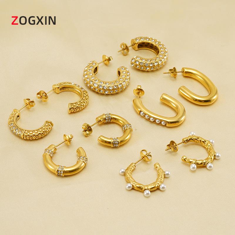 18K Geometric Retro Style Stud Earrings with Stainless Steel Diamond-Set Design for Women 18K Gold Plated 
18K Geometric Retro Style Stud Earrings with Stainless Steel Diamond-Set Design for Women 18K Gold Plated