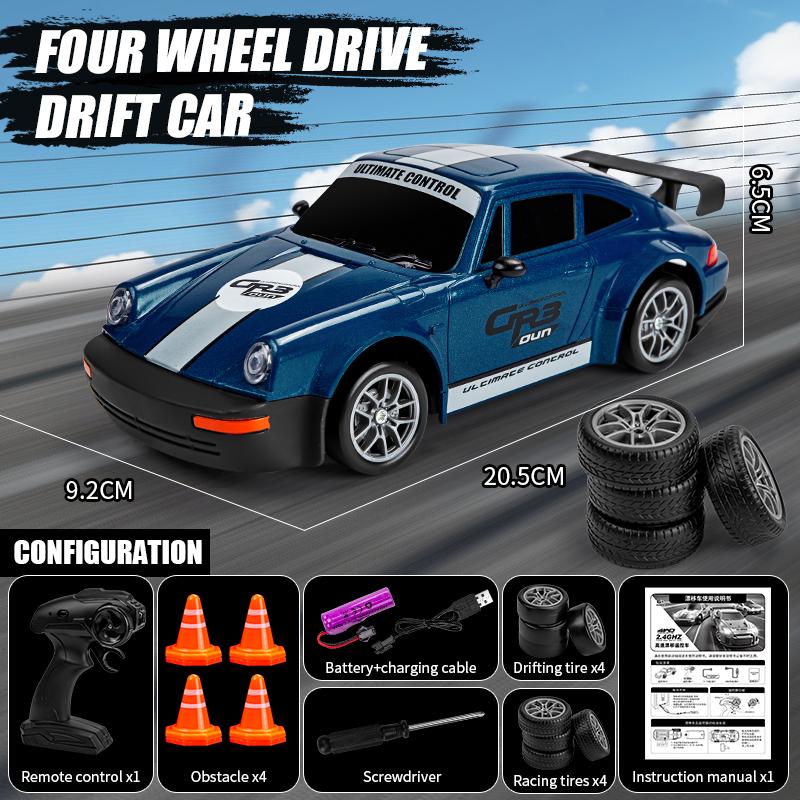 1: 24 Remote Control Drift Car Four-wheel Drive Proportional Throttle Competitive RC Racing Car 2.4G Children Toy Car Model
1: 24 Remote Control Drift Car Four-wheel Drive Proportional Throttle Competitive RC Racing Car 2.4G Children Toy Car Model