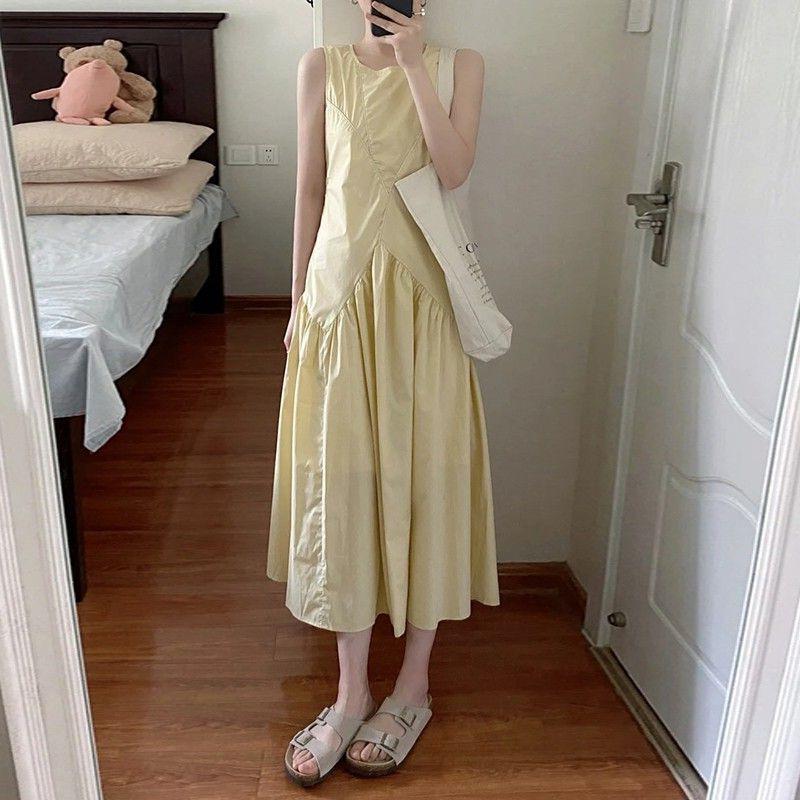 French Temperament Light Yellow Sleeveless A-Line Dress - Sweet, Age-Reducing Summer Fashion for Women M
French Temperament Light Yellow Sleeveless A-Line Dress - Sweet, Age-Reducing Summer Fashion for Women M