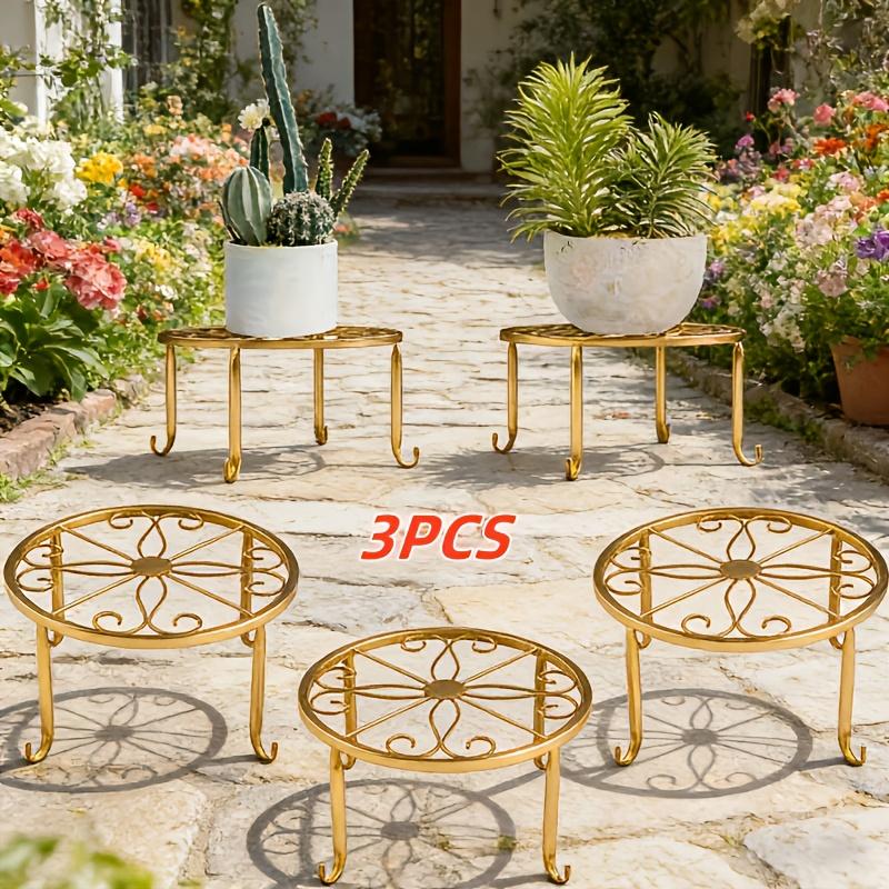 Three-Piece Heavy-Duty Cast Iron Flower Pot Stand, Featuring A Rust-Resistant Round Base And Multi-Tiered Design, Suitable For Indoor And Outdoor Three-piece set in light
Three-Piece Heavy-Duty Cast Iron Flower Pot Stand, Featuring A Rust-Resistant Round Base And Multi-Tiered Design, Suitable For Indoor And Outdoor Three-piece set in light
