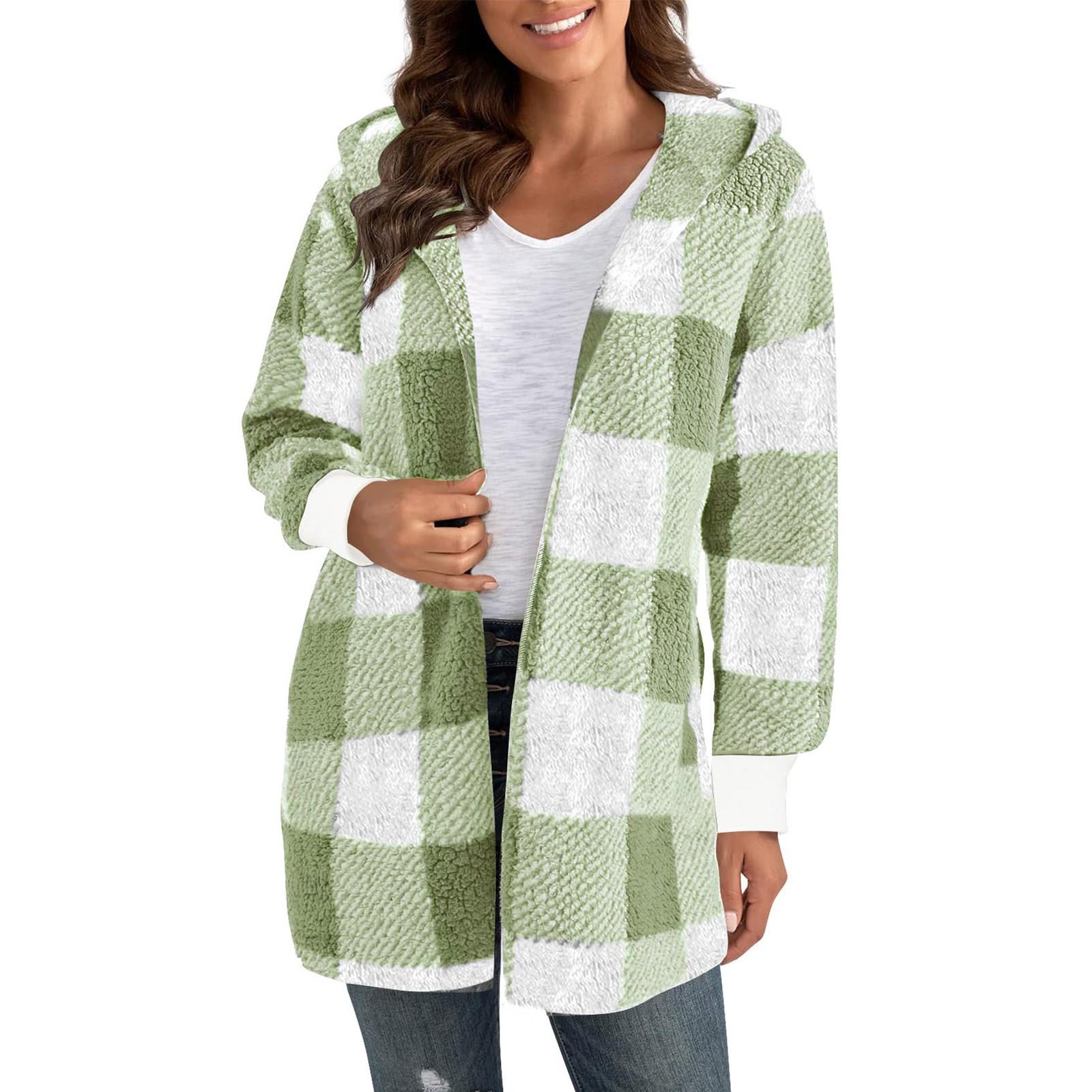 Жіночі зимові пальта Теплі плюшеві куртки Відкритий спереду Кардиган з довгими рукавами Модний верхній пухнастий одяг у клітку XXXL
Жіночі зимові пальта Теплі плюшеві куртки Відкритий спереду Кардиган з довгими рукавами Модний верхній пухнастий одяг у клітку XXXL