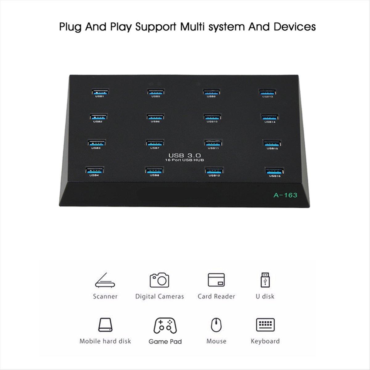 A-163 25W Powered Super Data Speed 5Gbps 16 Ports USB3.0 Duplicator Hub USB Flash Driver Copier EU PLUG China Mainland
A-163 25W Powered Super Data Speed 5Gbps 16 Ports USB3.0 Duplicator Hub USB Flash Driver Copier EU PLUG China Mainland