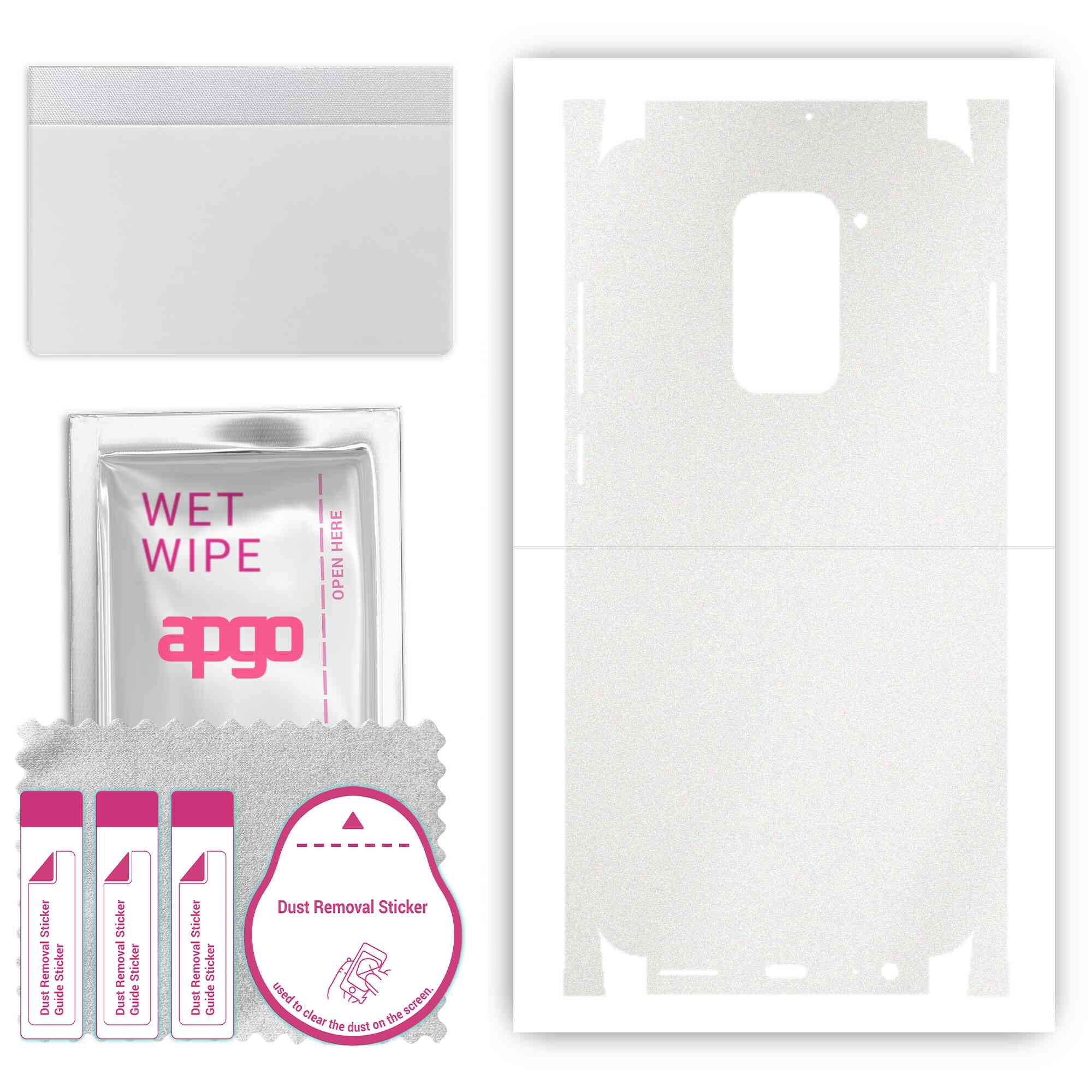 Apgo Protective Skin Sticker for the back+sides compatible with Xiaomi Redmi Note 9, Full Wrap Film, Foil, Vinyl - Pattern Matte Transparent
Apgo Protective Skin Sticker for the back+sides compatible with Xiaomi Redmi Note 9, Full Wrap Film, Foil, Vinyl - Pattern Matte Transparent
