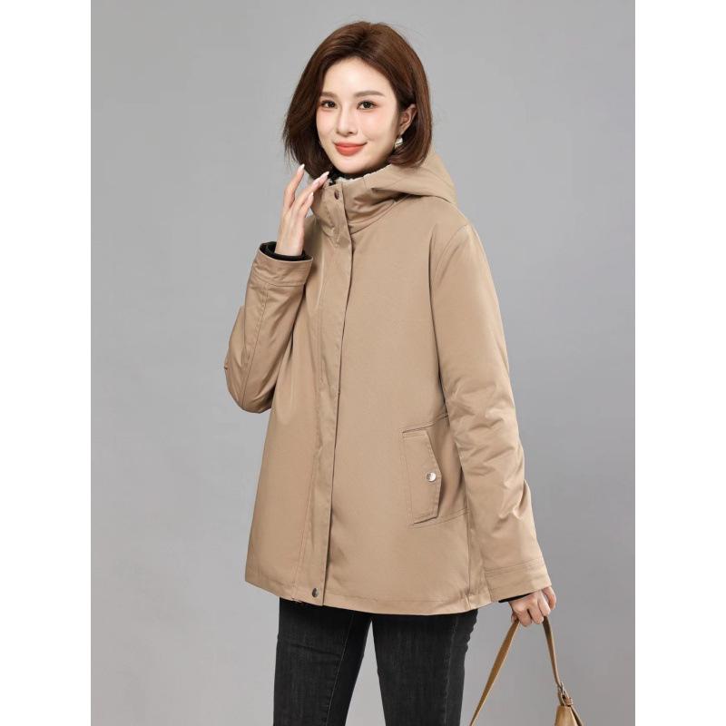 Women s Plus Size Fleece-Lined Hooded Peacoat for Autumn and Winter 2XL (140-155 jin) чёрный
Women s Plus Size Fleece-Lined Hooded Peacoat for Autumn and Winter 2XL (140-155 jin) чёрный