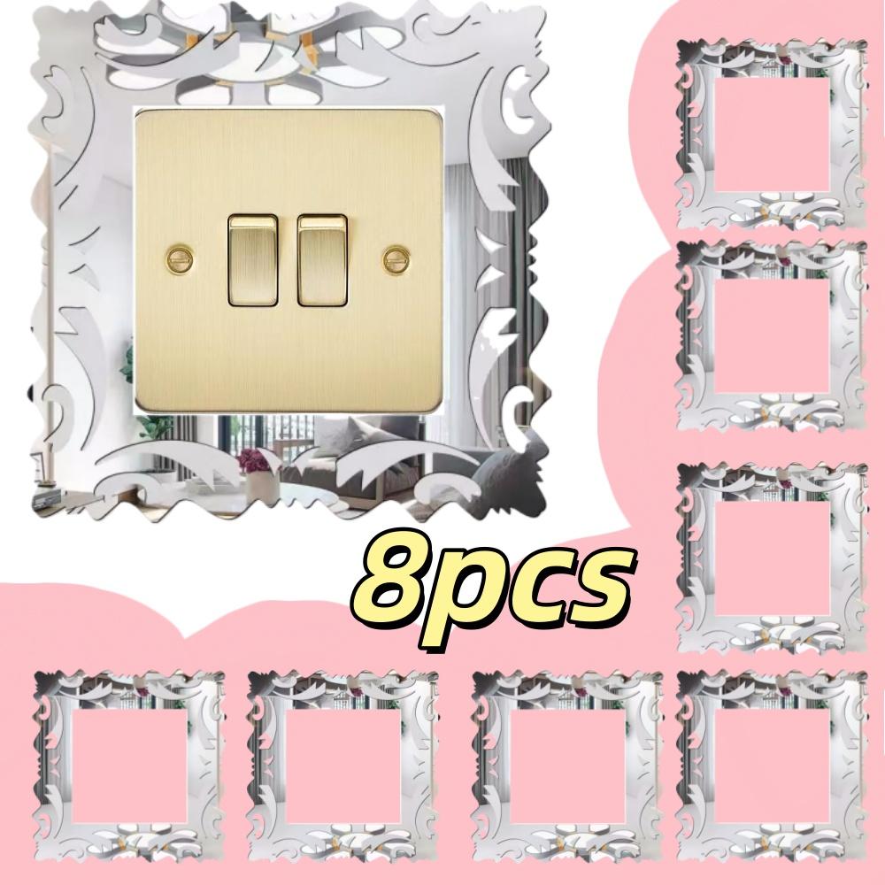 Self-Adhesive 3d Panels Wall Sticker Light Switch Cover Mirror Face Stickers on The Wall Home Room Decoration Photo Frame Shape 8pcs
Self-Adhesive 3d Panels Wall Sticker Light Switch Cover Mirror Face Stickers on The Wall Home Room Decoration Photo Frame Shape 8pcs