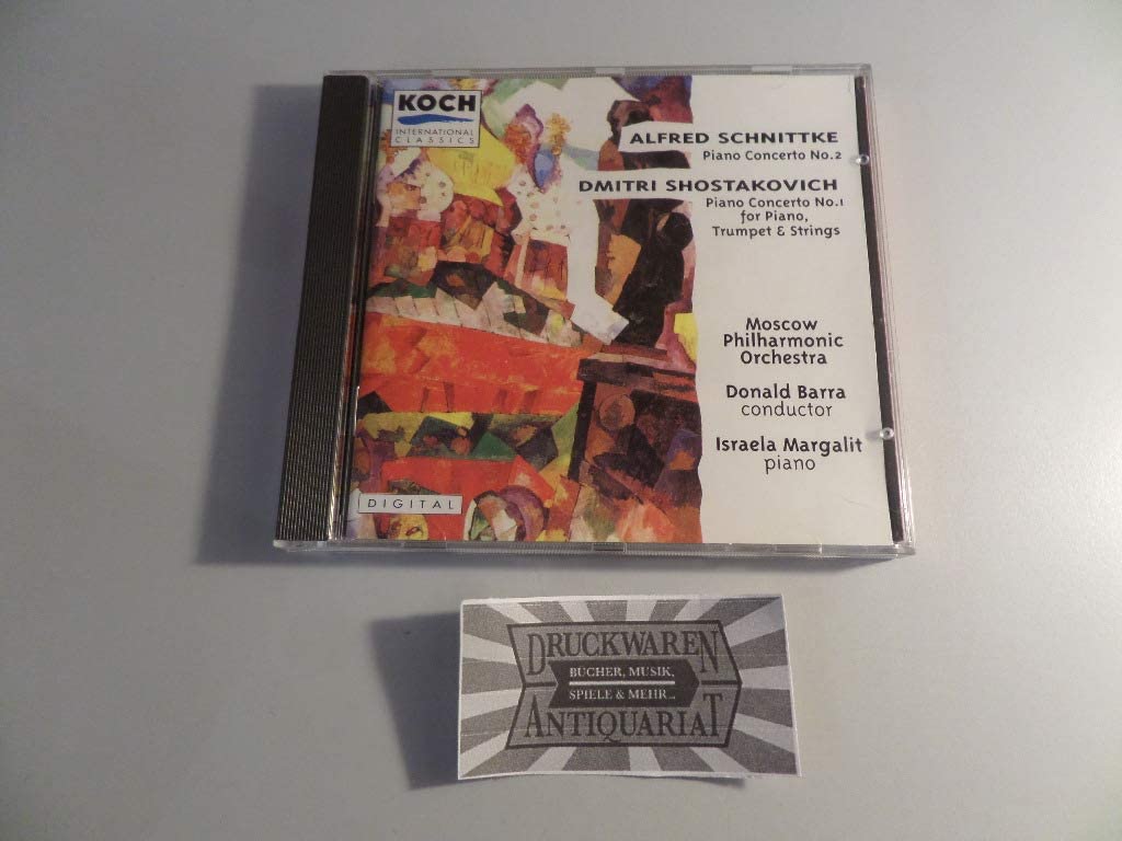 CD SCHNITTKE, BARRA; MOSCOW PHILHARMON - Schnittke;Piano Conc.2 3371592H1 Koch Internatio 1993 US Classical Used
CD SCHNITTKE, BARRA; MOSCOW PHILHARMON - Schnittke;Piano Conc.2 3371592H1 Koch Internatio 1993 US Classical Used