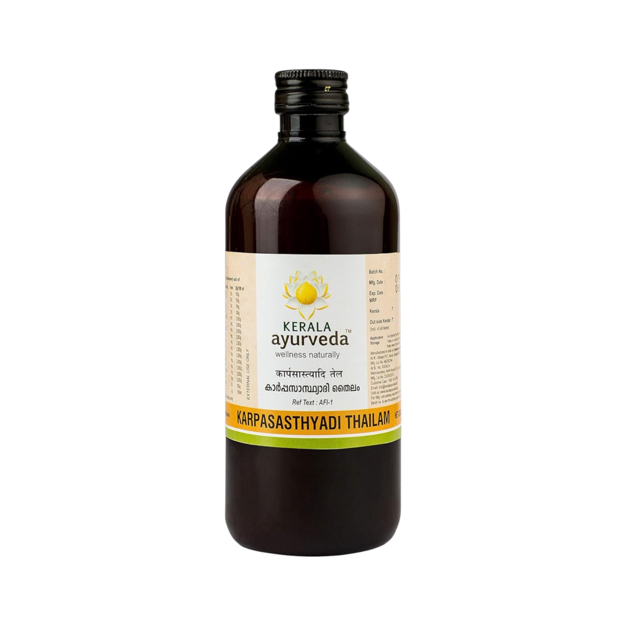 Kerala Ayurveda Karpasasthyadi Thailam 450 ml Herbal Oil for Joint Relief & Muscle Relaxation
Kerala Ayurveda Karpasasthyadi Thailam 450 ml Herbal Oil for Joint Relief & Muscle Relaxation