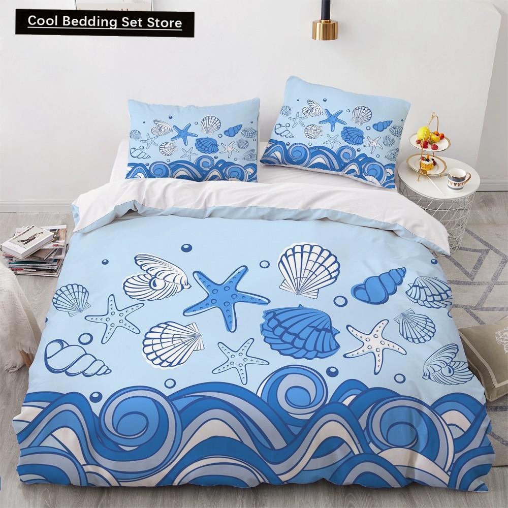 Blue Ocean King Queen Duvet Cover Cartoon Starfish Shell Bedding Set for Kid Teens Adults Sea Beach 2/3pcs Polyester Quilt Cover EU single(135x200cm)
Blue Ocean King Queen Duvet Cover Cartoon Starfish Shell Bedding Set for Kid Teens Adults Sea Beach 2/3pcs Polyester Quilt Cover EU single(135x200cm)