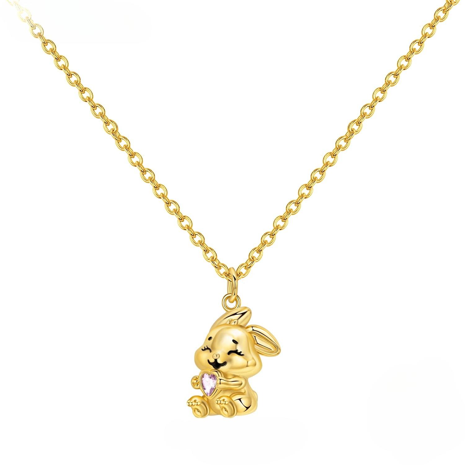 Original Sterling Silver Gold Plated Cute Rabbit Holding Love Heart Y-shaped Necklace for Women Jewelry Birthday Gifts золотой
Original Sterling Silver Gold Plated Cute Rabbit Holding Love Heart Y-shaped Necklace for Women Jewelry Birthday Gifts золотой