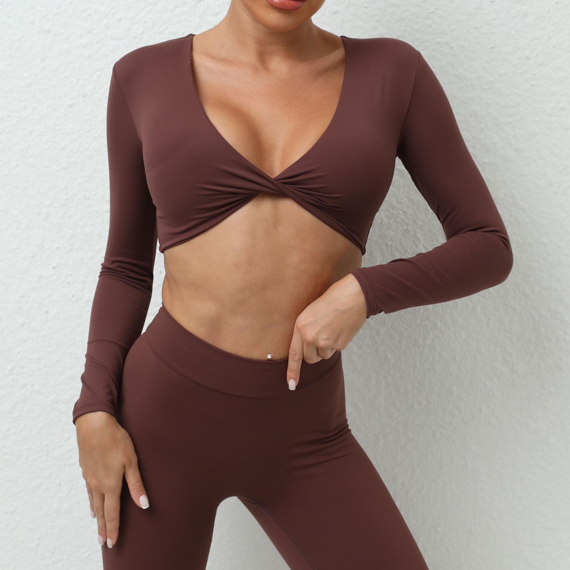 Женский топ для йоги и фитнеса с длинным рукавом и эффектом «nude feel» - Европейский и американский стиль Medium кофейный
Женский топ для йоги и фитнеса с длинным рукавом и эффектом «nude feel» - Европейский и американский стиль Medium кофейный