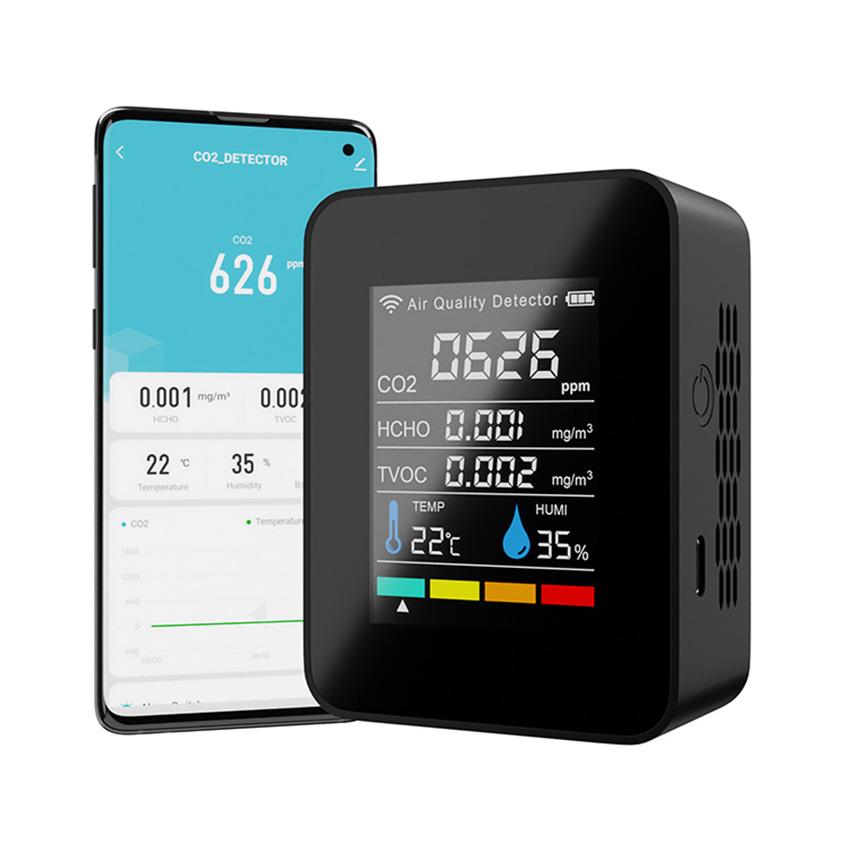 5/3 в 1 WIFI монитор качества воздуха CO2 HCHO TVOC датчик температуры и влажности воздуха детектор углекислого газа анализатор газа CO2
5/3 в 1 WIFI монитор качества воздуха CO2 HCHO TVOC датчик температуры и влажности воздуха детектор углекислого газа анализатор газа CO2