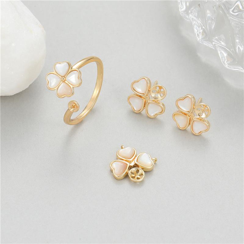 High-End White Mother-of-Pearl Four-Leaf Clover Jewelry Set: Ring, Pendant, Earrings, and DIY Accessories
High-End White Mother-of-Pearl Four-Leaf Clover Jewelry Set: Ring, Pendant, Earrings, and DIY Accessories