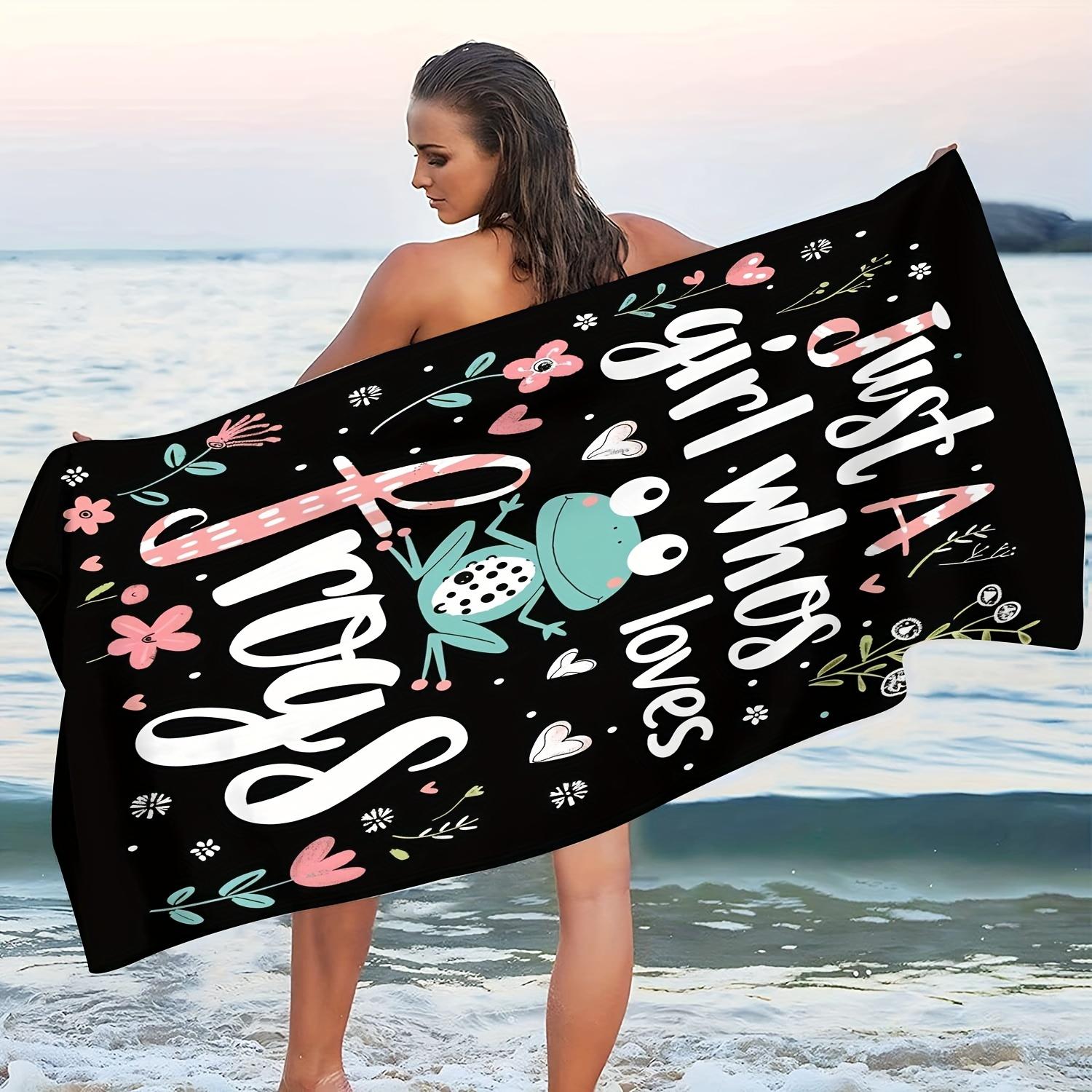Cartoon Frog Pattern Beach Towel, Super Absorbent Quick-Dry Lightweight for Beach Swimming Camping W40*H60(CM)
Cartoon Frog Pattern Beach Towel, Super Absorbent Quick-Dry Lightweight for Beach Swimming Camping W40*H60(CM)