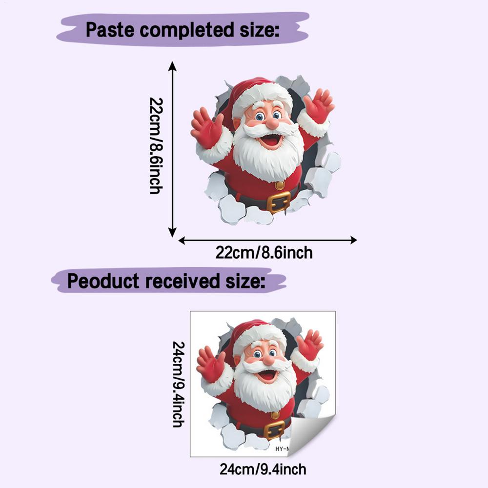 24x24cm Christmas Wall Stickers PVC Self-Adhesive Removable Santa Claus Santa Breaking Effect Wall Stickers For Bathroom Kitchen
24x24cm Christmas Wall Stickers PVC Self-Adhesive Removable Santa Claus Santa Breaking Effect Wall Stickers For Bathroom Kitchen