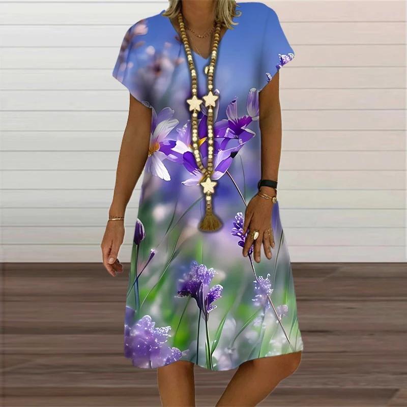 6XL Summer Plus Size Dresses Women Plant Flower Print Loose Dress Casual V-Neck Short Sleeve Knee-Length Dress Vestidos Sundress 3XL
6XL Summer Plus Size Dresses Women Plant Flower Print Loose Dress Casual V-Neck Short Sleeve Knee-Length Dress Vestidos Sundress 3XL