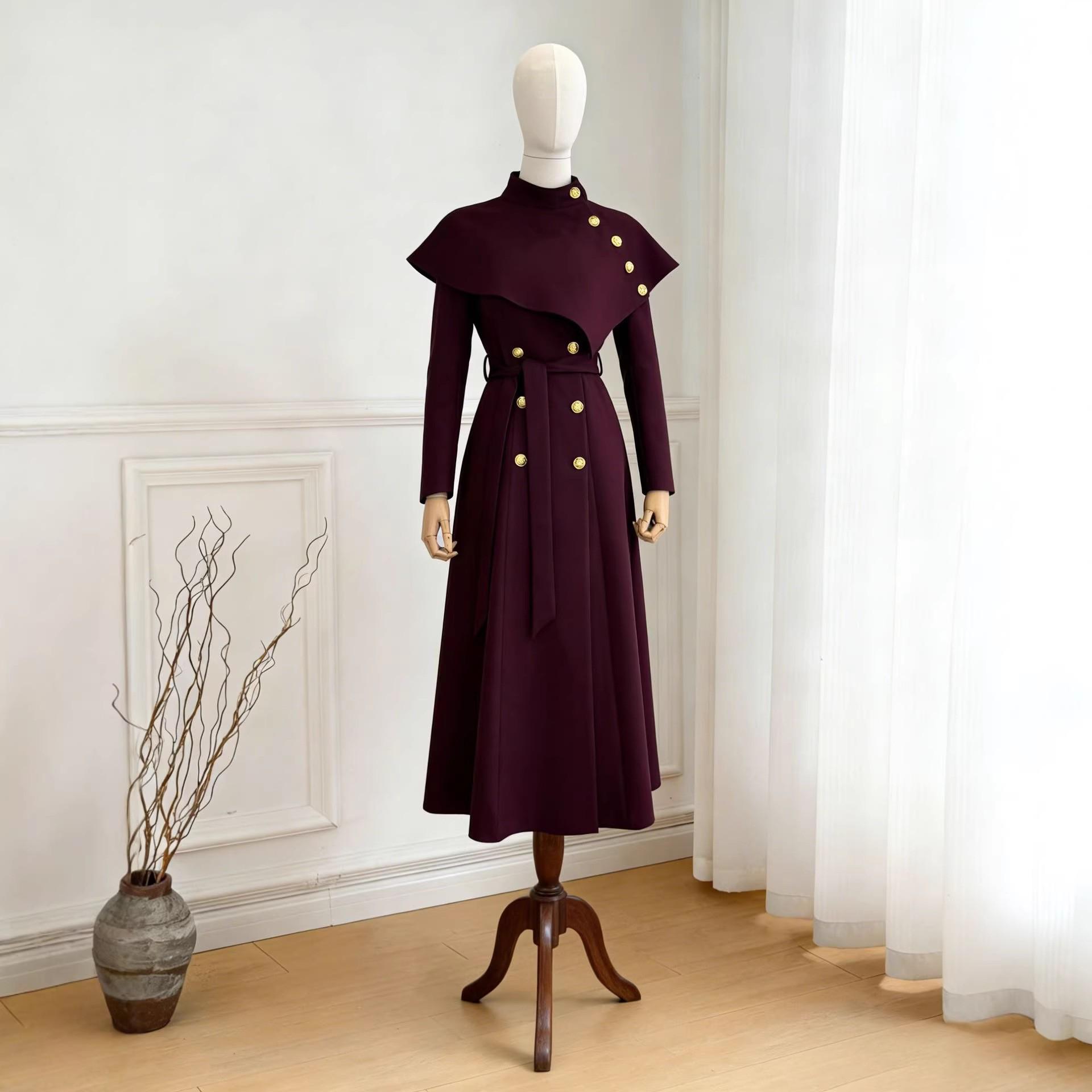 Elegant Two-Piece Shawl Cape & Coat with Belt and Buttons - Fashionable Dress Style XL
Elegant Two-Piece Shawl Cape & Coat with Belt and Buttons - Fashionable Dress Style XL
