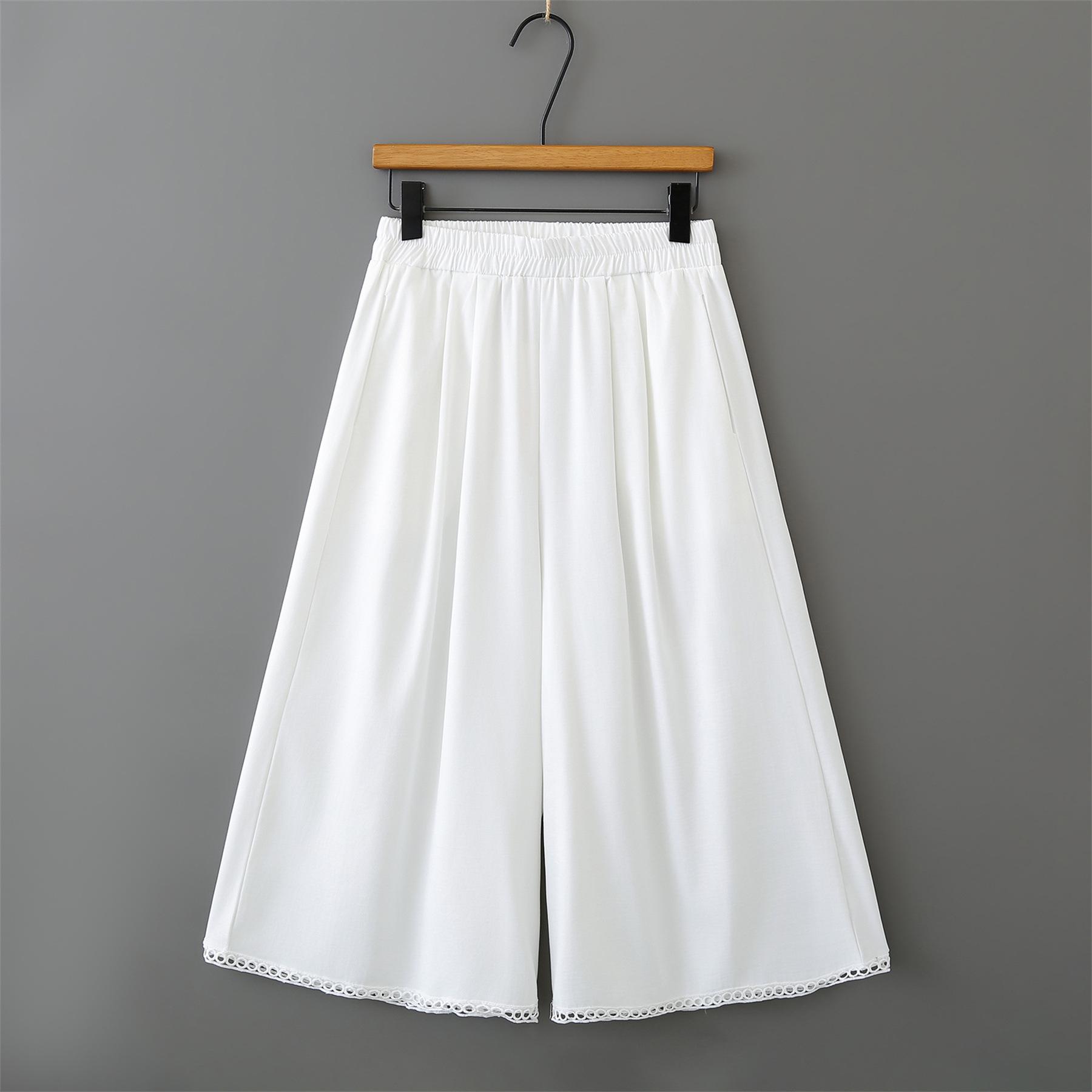 Plus Size Elastic High Waist Lace Wide Leg Skirt Pants - Summer 2026 XL белый
Plus Size Elastic High Waist Lace Wide Leg Skirt Pants - Summer 2026 XL белый