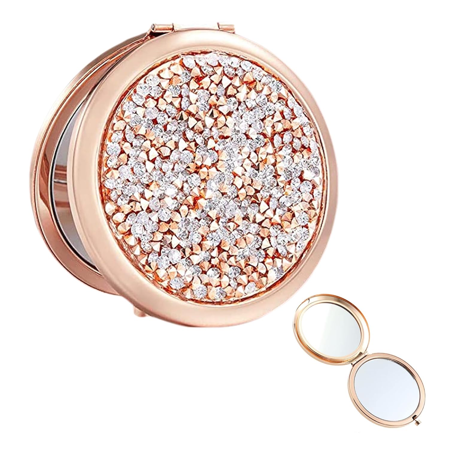 Compact mirror double-sided hand 2x magnification portable makeup folding cosmetic women ultra-lightweight stylish (Rose Gold 1)
Compact mirror double-sided hand 2x magnification portable makeup folding cosmetic women ultra-lightweight stylish (Rose Gold 1)