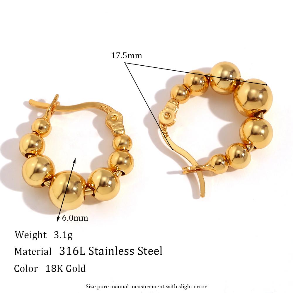 MamacitaSlay Unique Gradient Sized Beads Stainless Steel Earrings Party Waterproof Jewelry Women s Charm Statement Earrings Gift золотий
MamacitaSlay Unique Gradient Sized Beads Stainless Steel Earrings Party Waterproof Jewelry Women s Charm Statement Earrings Gift золотий