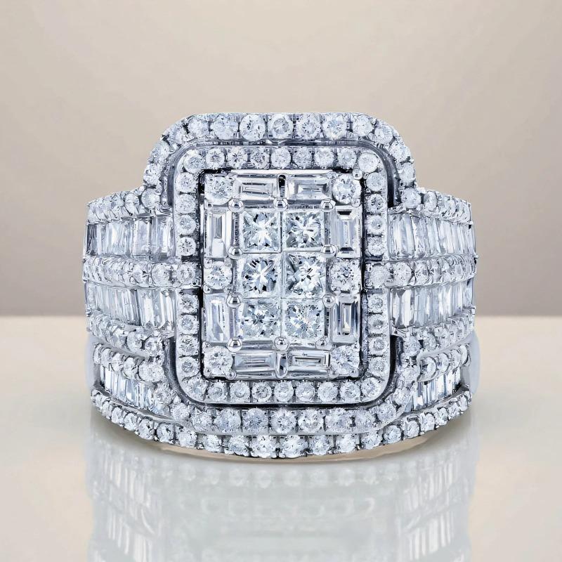 Huajie 2pcs/set Full Paved Brilliant Square Zircon Shining Rings Sets for Couple Wedding Accessories Trend 9
Huajie 2pcs/set Full Paved Brilliant Square Zircon Shining Rings Sets for Couple Wedding Accessories Trend 9