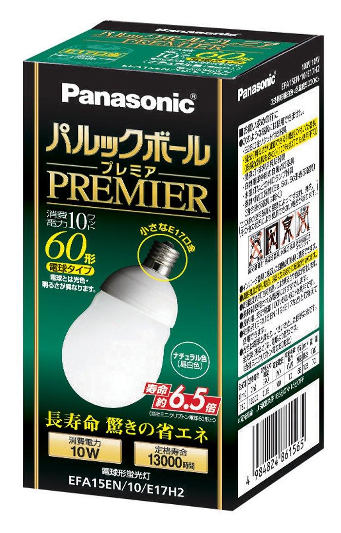 Panasonic Palook Ball Premier A15 Type Light Bulb 60 Type Base Diameter 17mm Natural Color EFA15EN10E17H2
Panasonic Palook Ball Premier A15 Type Light Bulb 60 Type Base Diameter 17mm Natural Color EFA15EN10E17H2