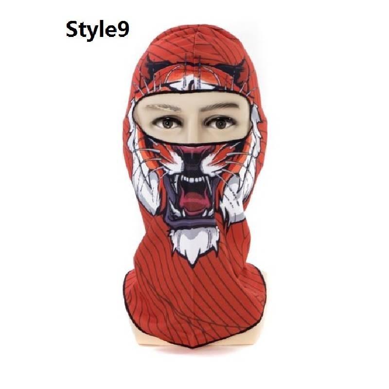 Пейнтбол 3d Шапки Полосатая Маска на Все Лицо Шапка Красочный Велосипед Зима Сноуборд StyleI