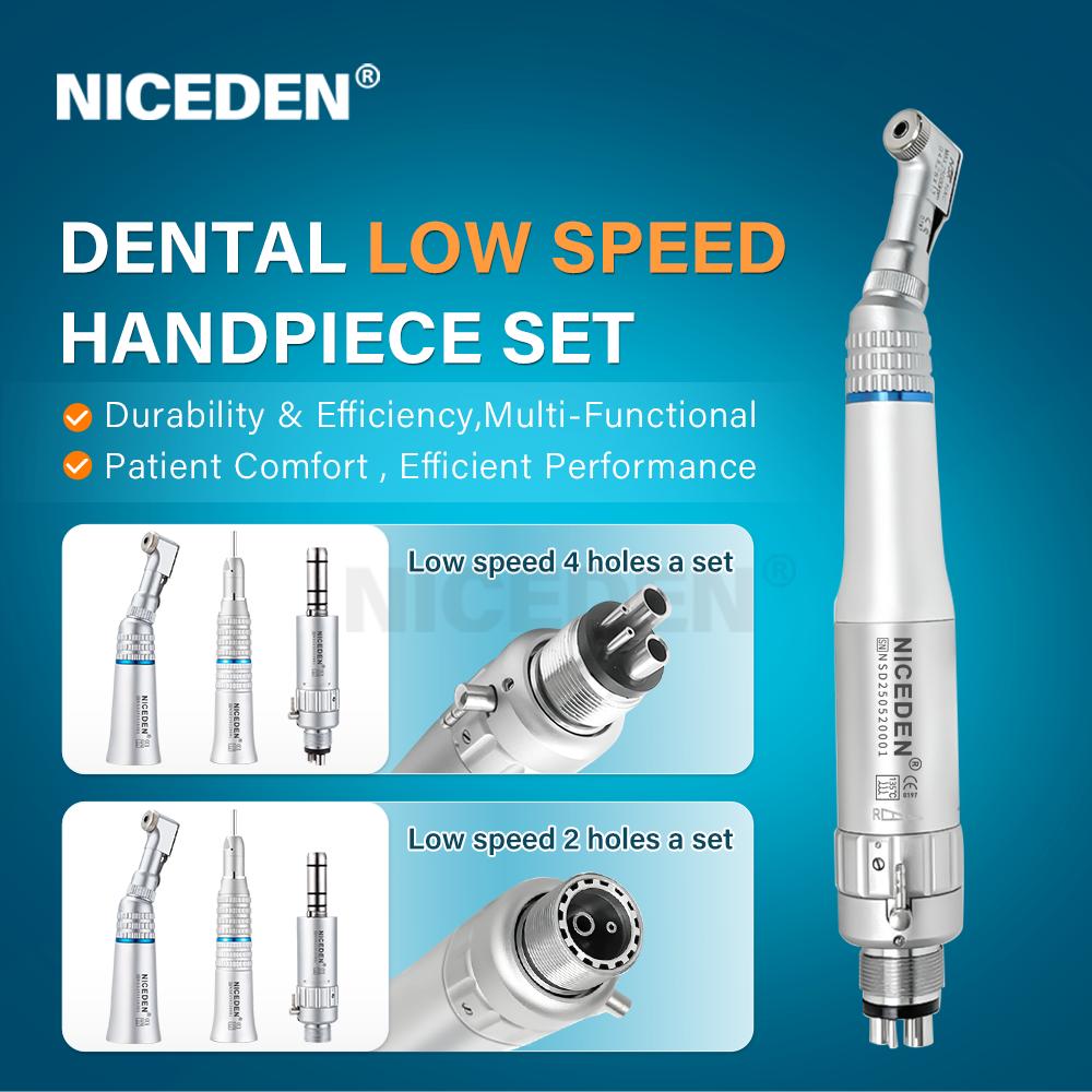 Niceden Dental Low Speed Handpiece Kit Air Turbine Straight Contra Angle Air Motor 2/4Holes straight handpiece
Niceden Dental Low Speed Handpiece Kit Air Turbine Straight Contra Angle Air Motor 2/4Holes straight handpiece