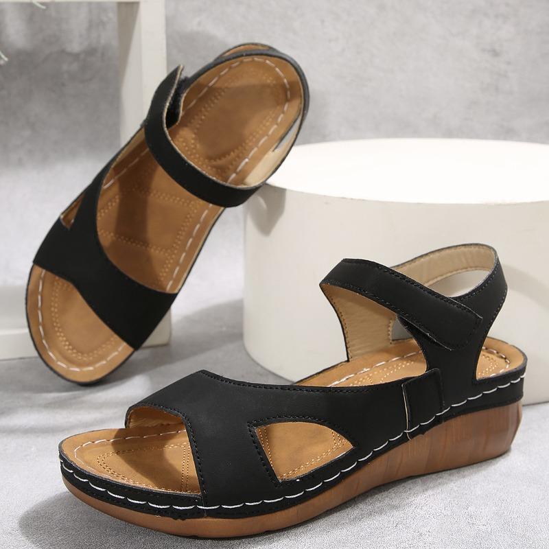 Large size sandals summer new color versatile sandals women s magic belt wedge heel thick sole fish mouth sandals 36 чёрный
Large size sandals summer new color versatile sandals women s magic belt wedge heel thick sole fish mouth sandals 36 чёрный