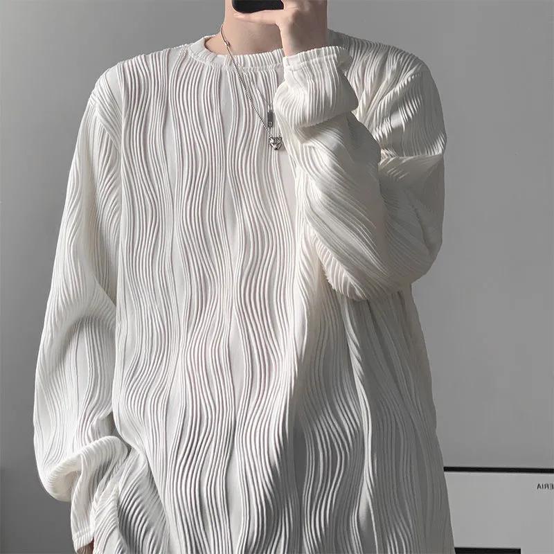 Men s Spring and Fall Loose Pleated Round Neck T-shirt Winter Hedging Bottoming Shirt L білий
Men s Spring and Fall Loose Pleated Round Neck T-shirt Winter Hedging Bottoming Shirt L білий