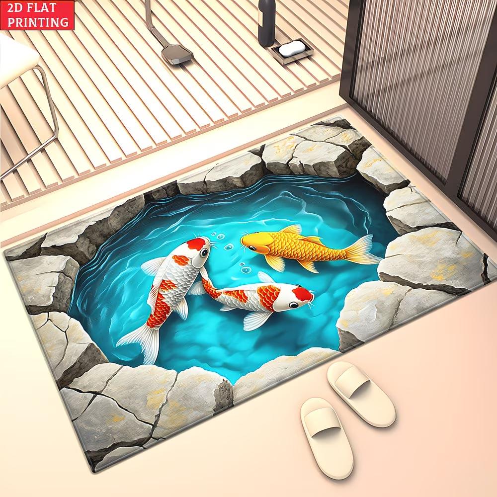 1pc 2D Flat Pond Koi Door Mat Outdoor Mat, Microfiber, Machine Washable Polyester Rug For Bedroom, Living Room Entrance, 40cm x 60cm
1pc 2D Flat Pond Koi Door Mat Outdoor Mat, Microfiber, Machine Washable Polyester Rug For Bedroom, Living Room Entrance, 40cm x 60cm