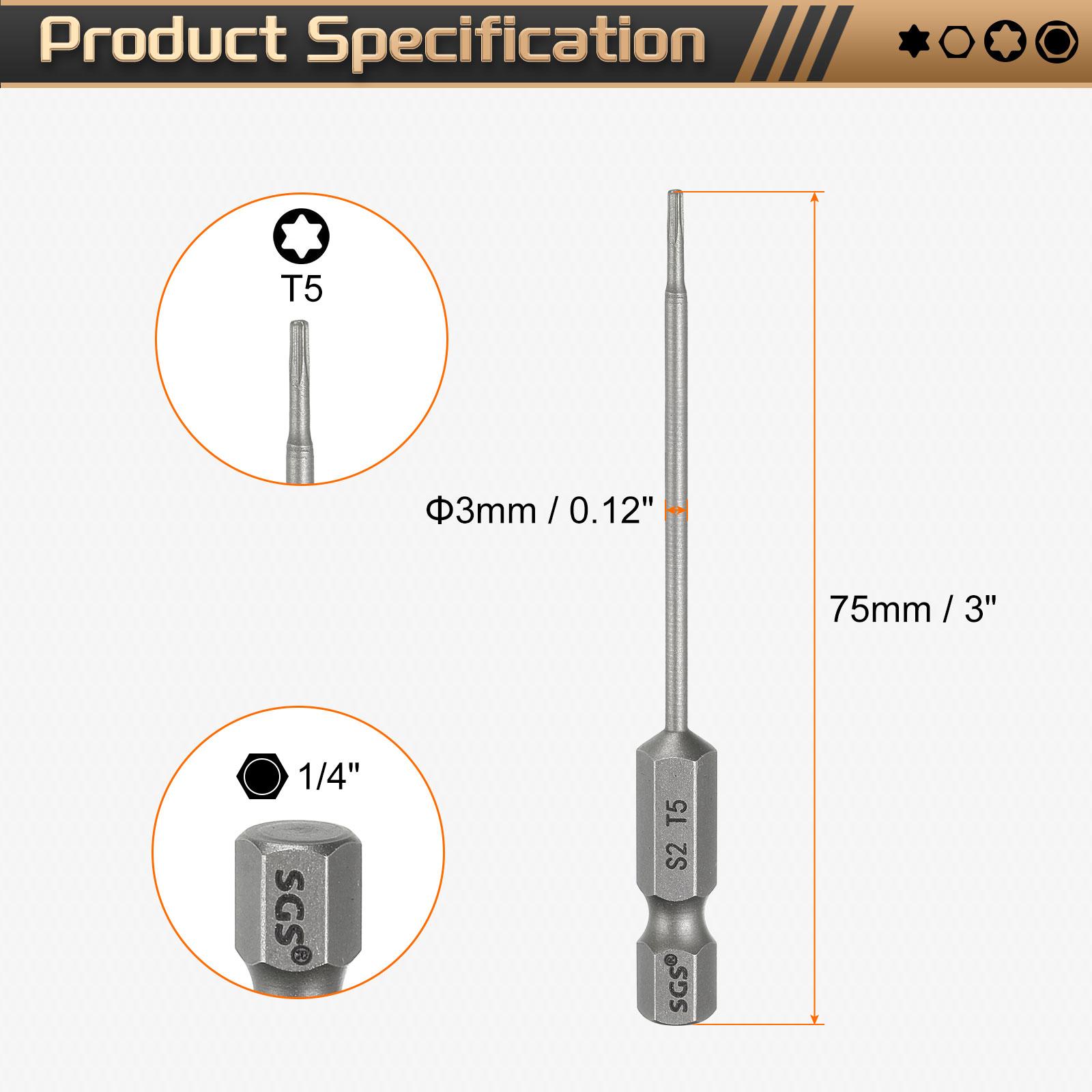 1/3/5pcs Torx Head Screwdriver Bit 1/4 Hex Shank Magnetic No Hole Tip Tamper Proof 6 Point Star S2 Steel Screw Driver Drill Bit 1pcs
1/3/5pcs Torx Head Screwdriver Bit 1/4 Hex Shank Magnetic No Hole Tip Tamper Proof 6 Point Star S2 Steel Screw Driver Drill Bit 1pcs