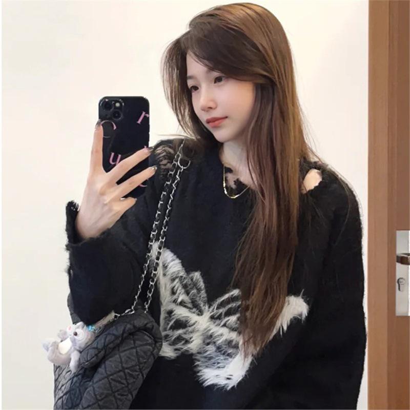 Women s Soft Glutinous Knit Sweater - Japanese Bow Style, Ripped Design for Autumn/Winter One Size
Women s Soft Glutinous Knit Sweater - Japanese Bow Style, Ripped Design for Autumn/Winter One Size
