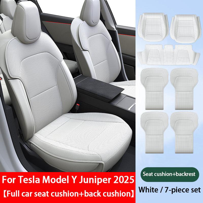 For Tesla ModelY Juniper 2025 Nappa Leather Seat Cushion Ventilation Comfortable, Universal Split Single Sitting Back row Set White 7PCS
For Tesla ModelY Juniper 2025 Nappa Leather Seat Cushion Ventilation Comfortable, Universal Split Single Sitting Back row Set White 7PCS