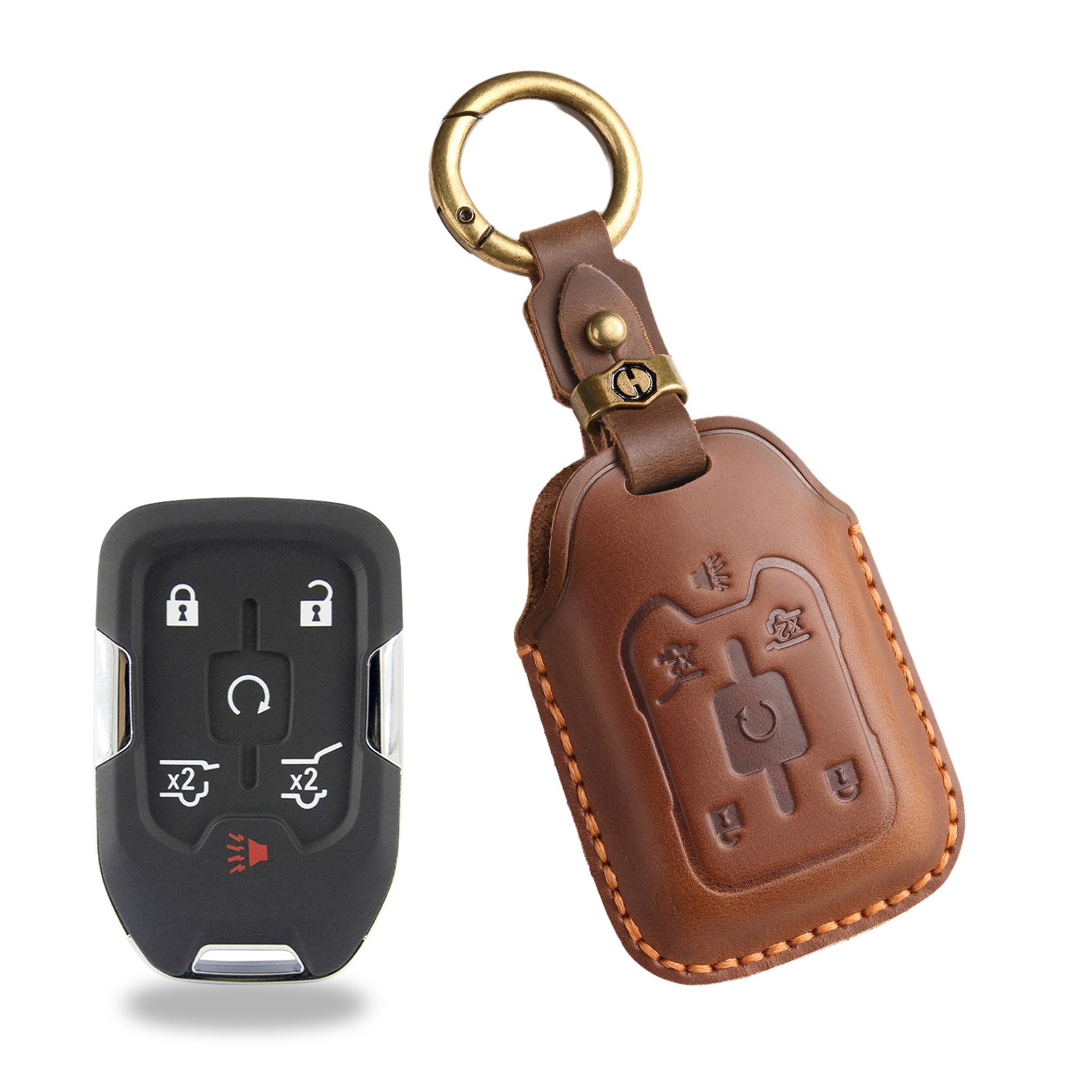 Retro key cover is suitable for cross-border special automotive general GMC pickup retro handmade leather protective cover
Retro key cover is suitable for cross-border special automotive general GMC pickup retro handmade leather protective cover