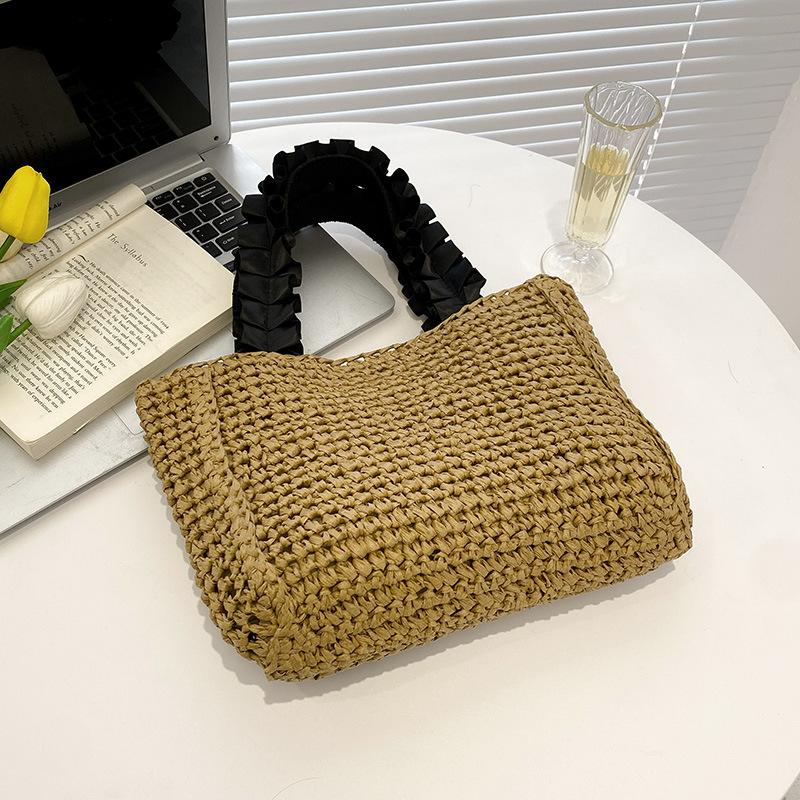 Ruched Handle Straw Bag Bohemian Woven Bags for Women Purses and Handbags Paper Rope Beach Bag Shoulder Bags Small Shopper Tote 31x25x7cm
Ruched Handle Straw Bag Bohemian Woven Bags for Women Purses and Handbags Paper Rope Beach Bag Shoulder Bags Small Shopper Tote 31x25x7cm