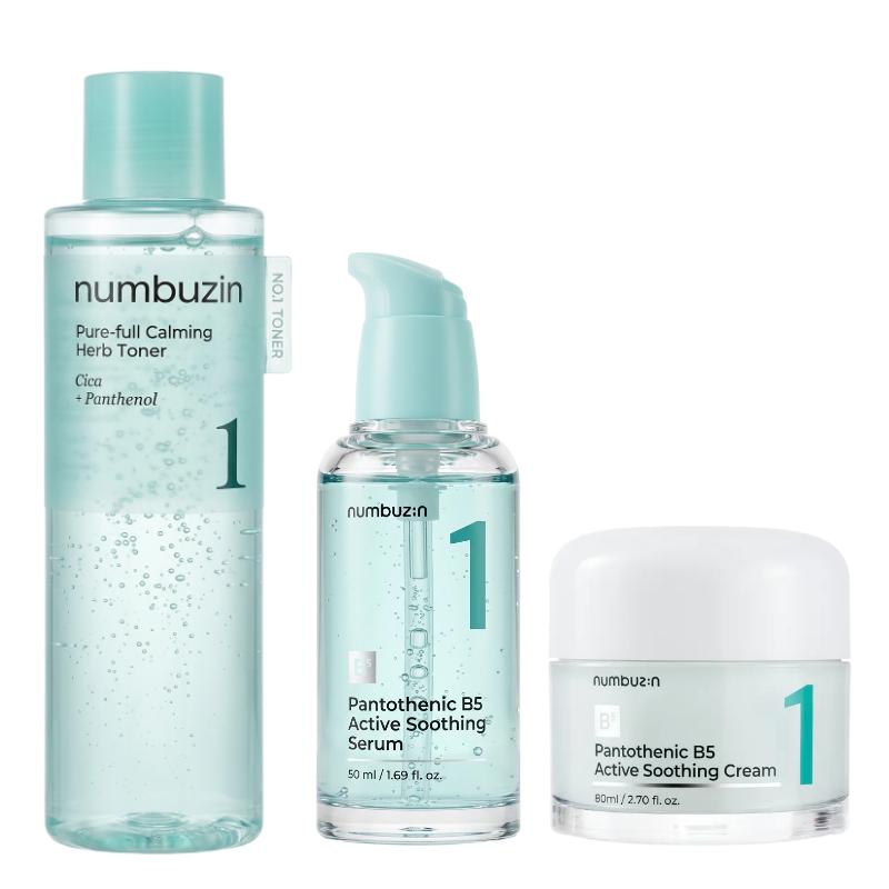 numbuzin No.1 Calming Toner + Pantothenic Active Up Serum + Soothing Cream Set Korean Skincare Acne Barrier Care 300ml + 50ml + 80ml
numbuzin No.1 Calming Toner + Pantothenic Active Up Serum + Soothing Cream Set Korean Skincare Acne Barrier Care 300ml + 50ml + 80ml