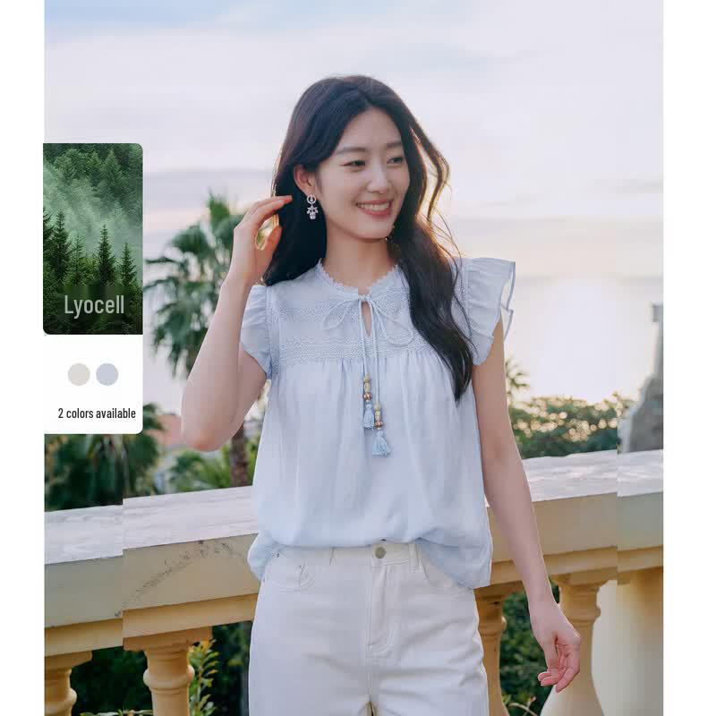 Qiushui Yiren Ruffle Flutter Sleeve Chiffon Blouse S
Qiushui Yiren Ruffle Flutter Sleeve Chiffon Blouse S