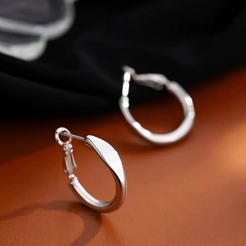 925 Sterling Silver Jewelry Simple Geometric Round Circle Hoop Earrings for Women Wedding Party Jewelry For Girls Friend Gift серебряный
925 Sterling Silver Jewelry Simple Geometric Round Circle Hoop Earrings for Women Wedding Party Jewelry For Girls Friend Gift серебряный