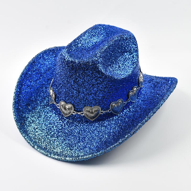 Lady Western Cowboy Hat With Rhinestone Ribbons Silver Jazz Hat For Men To Party In Retro Felt Hats Can Be Adjusted
Lady Western Cowboy Hat With Rhinestone Ribbons Silver Jazz Hat For Men To Party In Retro Felt Hats Can Be Adjusted