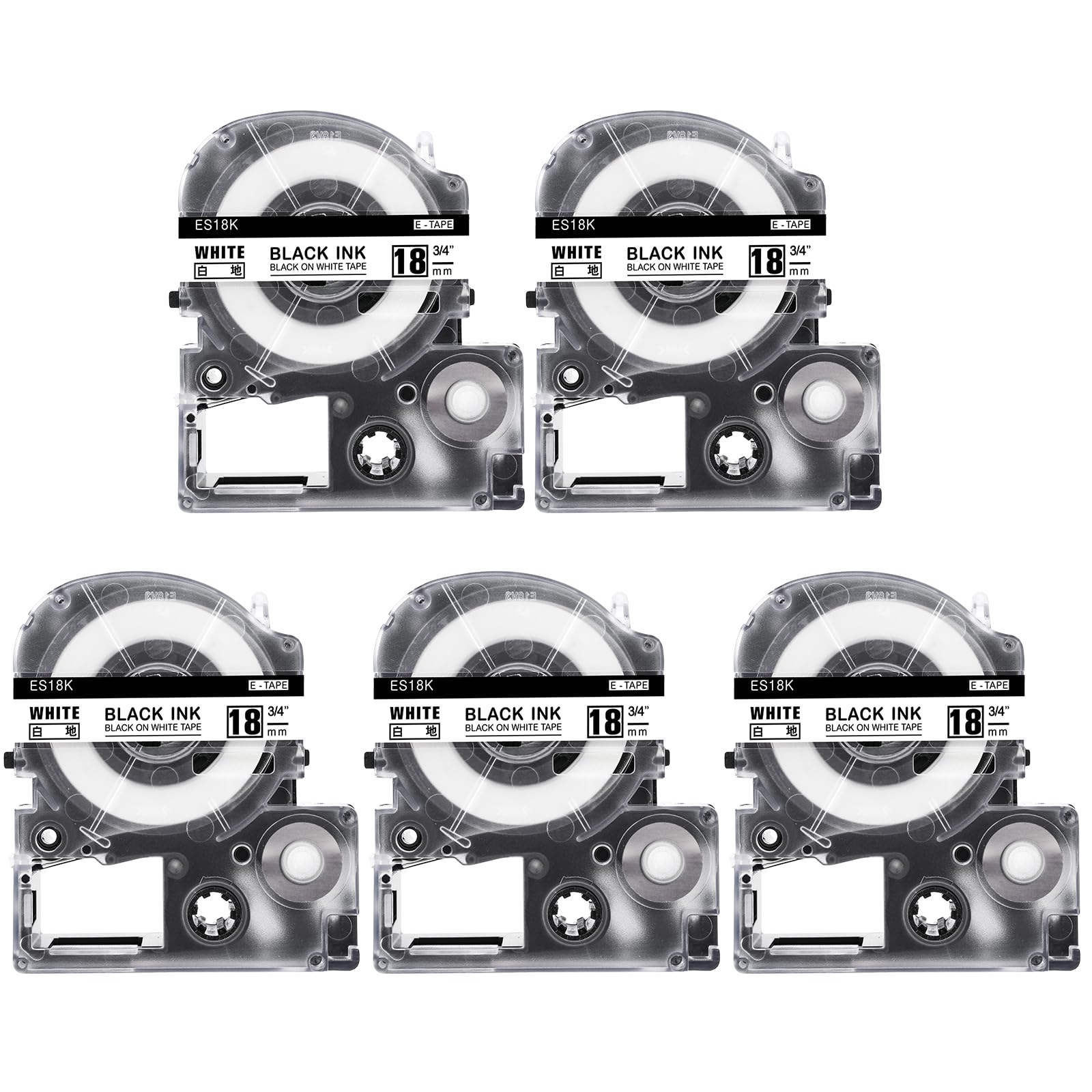 Greateam 18mm White Label Tape with Black Compatible with King Jim Tepra PRO Tape Matte 18mm White 8m Length 5-pack Text, Cartridges, Label/Black білий
Greateam 18mm White Label Tape with Black Compatible with King Jim Tepra PRO Tape Matte 18mm White 8m Length 5-pack Text, Cartridges, Label/Black білий