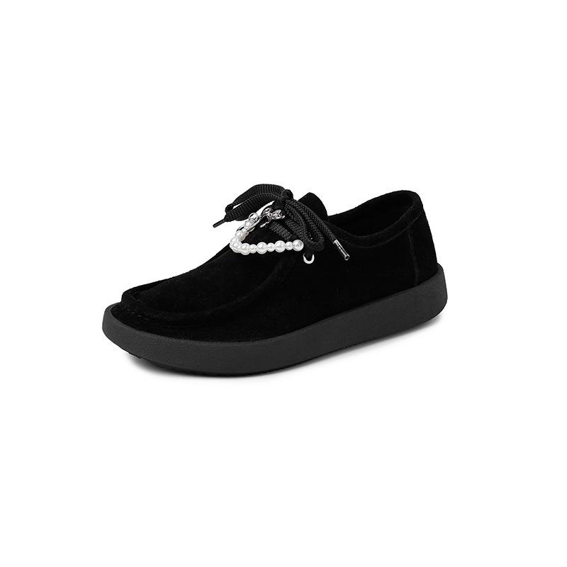 Niche fashion deep mouth lace-up pearl single shoes 2025 autumn new round head flat bottom comfortable one-pedal loafers 40 чорний
Niche fashion deep mouth lace-up pearl single shoes 2025 autumn new round head flat bottom comfortable one-pedal loafers 40 чорний
