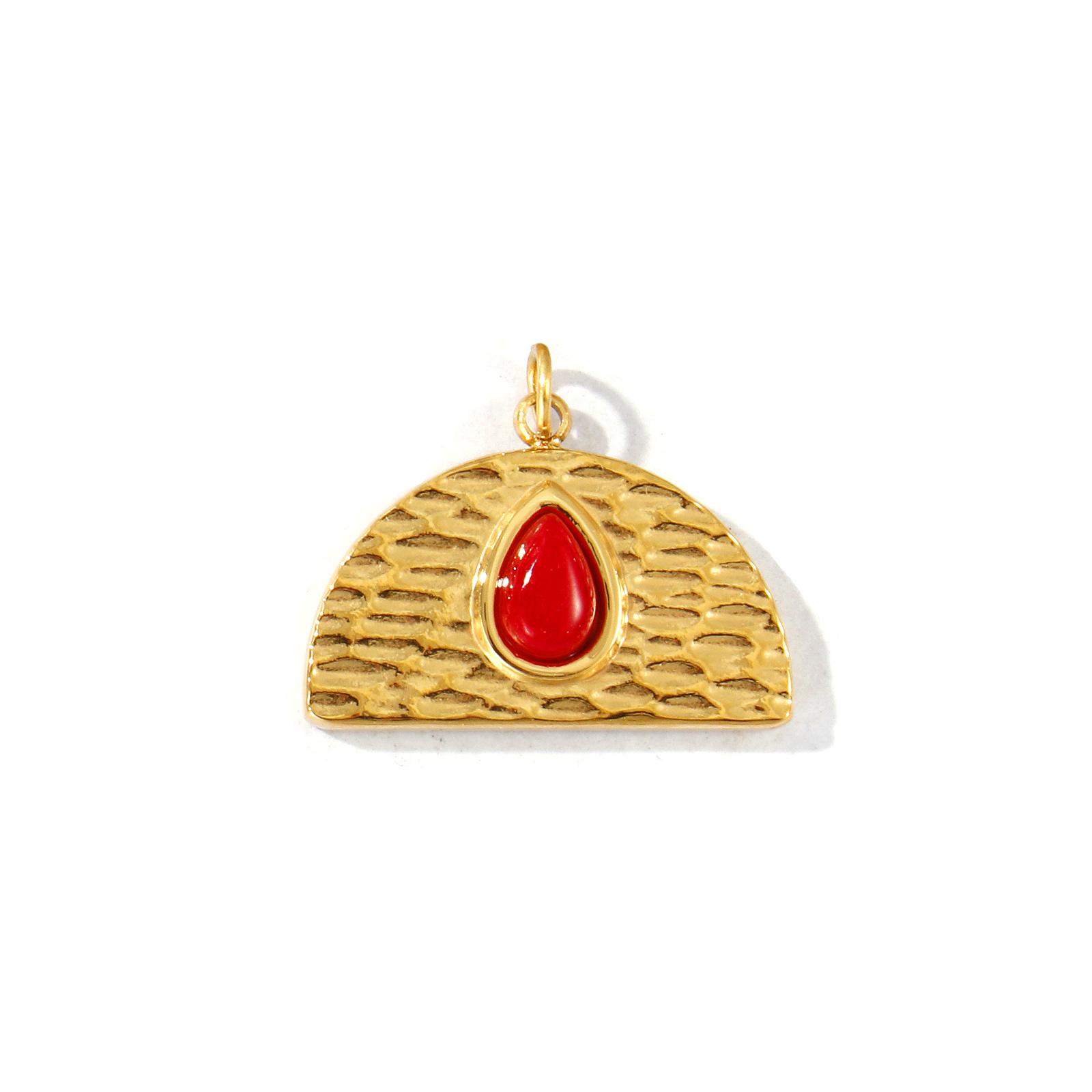 1 Piece Natural Stone Charms Half Round Drop 304 Stainless Steel 18K Gold Plated Pendants For DIY Necklace Making 20mm X 17mm
1 Piece Natural Stone Charms Half Round Drop 304 Stainless Steel 18K Gold Plated Pendants For DIY Necklace Making 20mm X 17mm